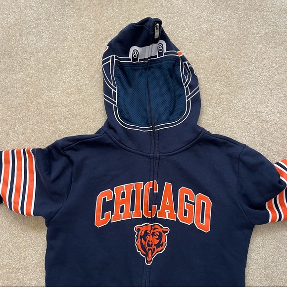 NFL Team Apparel Chicago Bears Hoodie Sweatshirt Youth Large 14/16 Full Zip - Picture 5 of 7
